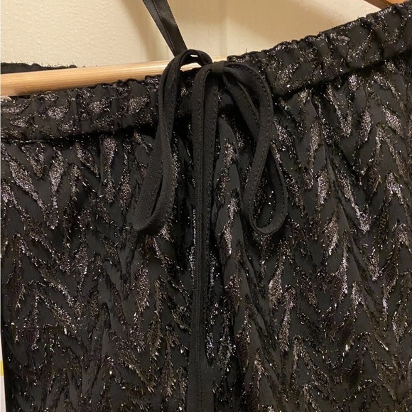 Michael Kors Peasant Top Black w/ Silver Sparkles Dress Sz Med NWT!! - Picture 5 of 12